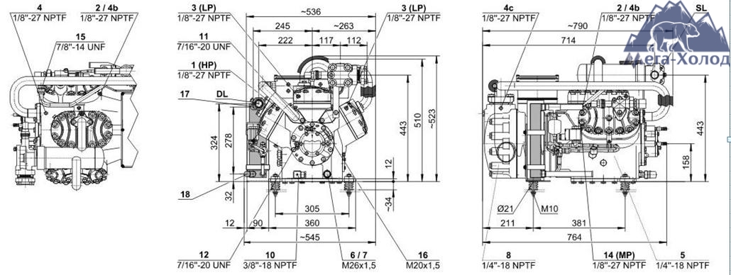 схема Bitzer S6f-30.2Y-40P